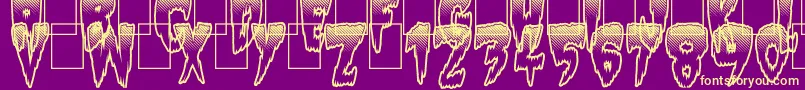Slow Death Font – Yellow Fonts on Purple Background