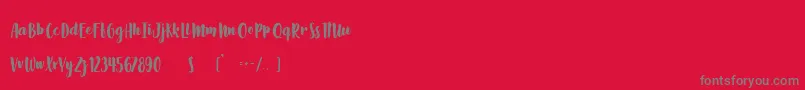 Slow Life Font – Gray Fonts on Red Background