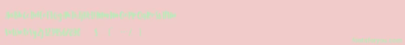 Slow Life Font – Green Fonts on Pink Background