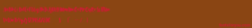 Slow Life Font – Red Fonts on Brown Background