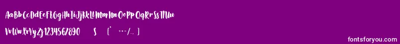 Slow Life Font – White Fonts on Purple Background