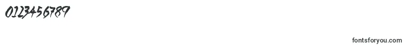 Slowed Down-Schriftart – Schriften für Zahlen und Nummern
