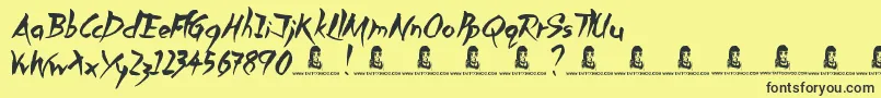 Slowed Down Font – Black Fonts on Yellow Background