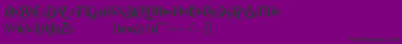フォントSlowly One – 紫の背景に黒い文字