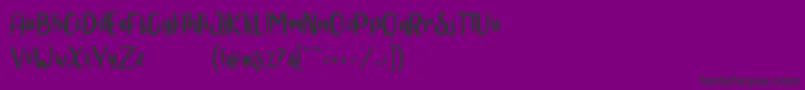 フォントSlowly Two – 紫の背景に黒い文字
