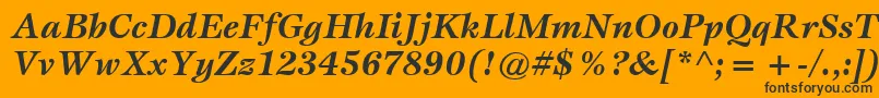 ItcEspritLtBoldItalic Font – Black Fonts on Orange Background