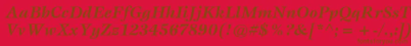 En savoir plus sur la police ItcEspritLtBoldItalic Police ItcEspritLtBoldItalic – polices brunes sur fond rouge