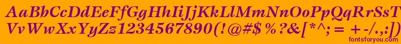 ItcEspritLtBoldItalic Font – Purple Fonts on Orange Background