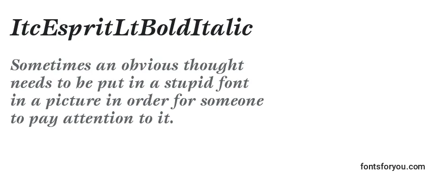 ItcEspritLtBoldItalic Font