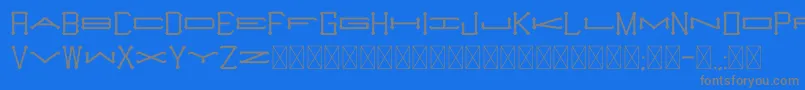Slugger Monogram Font – Gray Fonts on Blue Background