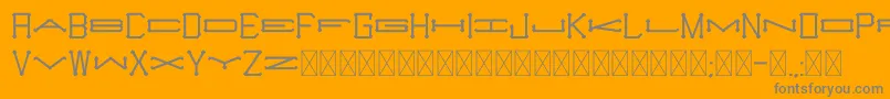 Fonte Slugger Monogram – fontes cinzas em um fundo laranja