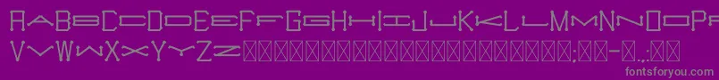 Lisätietoja Slugger Monogram-fontista Slugger Monogram-fontti – harmaat kirjasimet violetilla taustalla