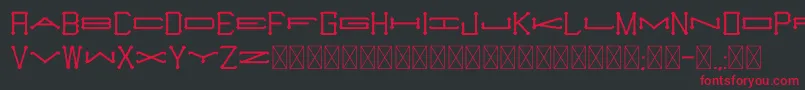 フォントSlugger Monogram – 黒い背景に赤い文字
