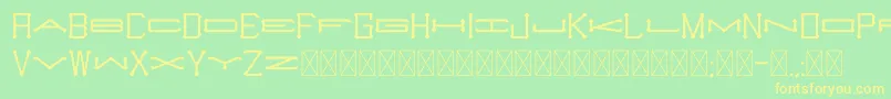 Slugger Monogram Font – Yellow Fonts on Green Background