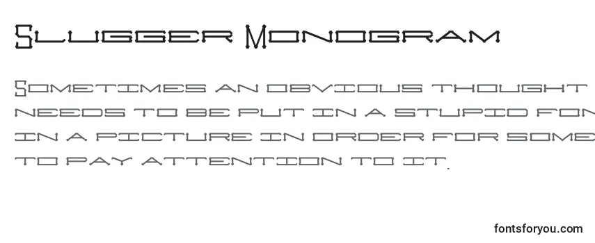 Schriftart Slugger Monogram