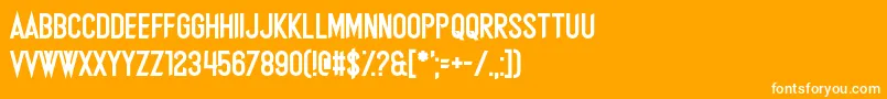 Slumbers Weight Font – White Fonts on Orange Background