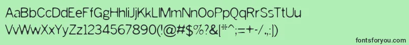 SLURRY Font – Black Fonts on Green Background