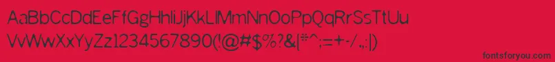 SLURRY Font – Black Fonts on Red Background