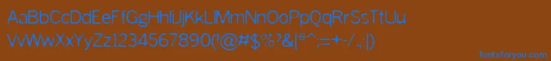 SLURRY Font – Blue Fonts on Brown Background