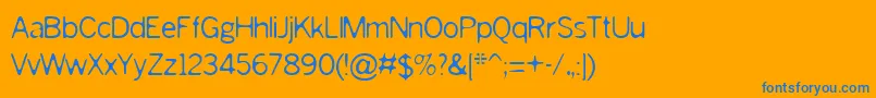 SLURRY Font – Blue Fonts on Orange Background
