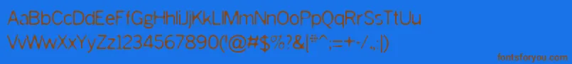 SLURRY Font – Brown Fonts on Blue Background