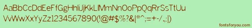 SLURRY Font – Brown Fonts on Green Background