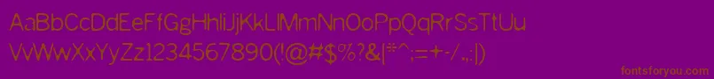 SLURRY Font – Brown Fonts on Purple Background