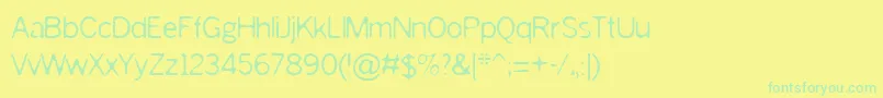 SLURRY Font – Green Fonts on Yellow Background