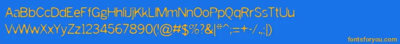 SLURRY Font – Orange Fonts on Blue Background