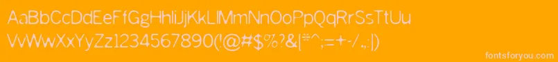 SLURRY Font – Pink Fonts on Orange Background