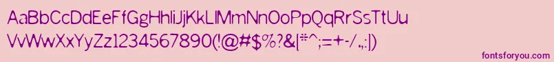 SLURRY Font – Purple Fonts on Pink Background