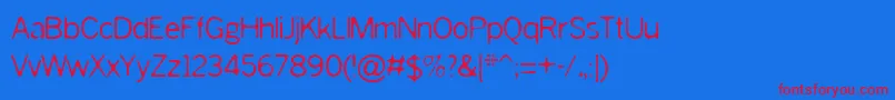 SLURRY Font – Red Fonts on Blue Background