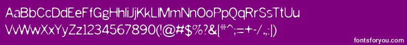 SLURRY Font – White Fonts on Purple Background
