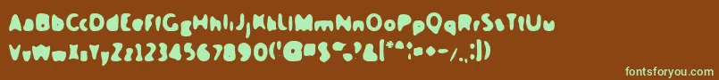 slushfaux Font – Green Fonts on Brown Background