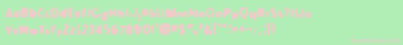 slushfaux Font – Pink Fonts on Green Background