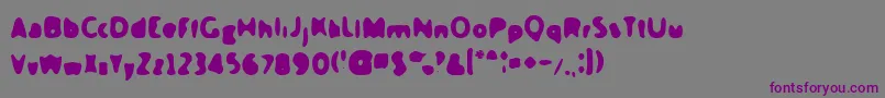 slushfaux-fontti – violetit fontit harmaalla taustalla