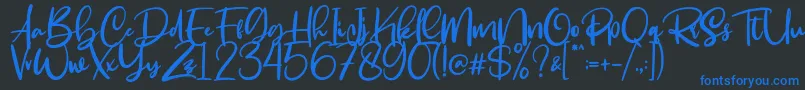 Smackover Font – Blue Fonts on Black Background