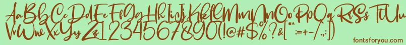 Smackover Font – Brown Fonts on Green Background