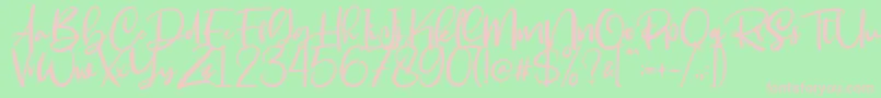 Шрифт Smackover – розовые шрифты на зелёном фоне
