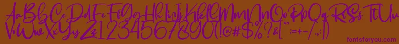 Smackover Font – Purple Fonts on Brown Background