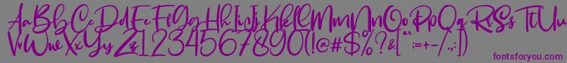 Smackover Font – Purple Fonts on Gray Background