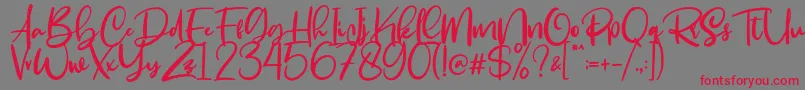 Smackover Font – Red Fonts on Gray Background