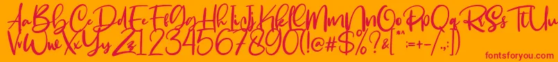 Smackover Font – Red Fonts on Orange Background