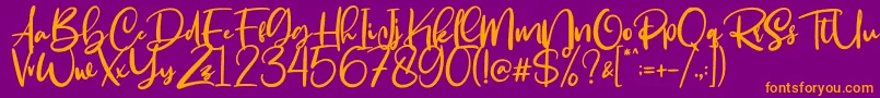 Smackover Font – Orange Fonts on Purple Background