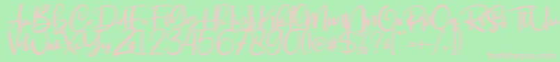 Smackover Font – Pink Fonts on Green Background