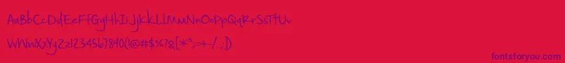 Small Town Skyline Font – Purple Fonts on Red Background