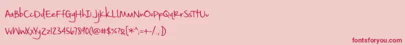Small Town Skyline Font – Red Fonts on Pink Background
