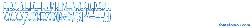 SmallTall-Schriftart – Blaue Schriften
