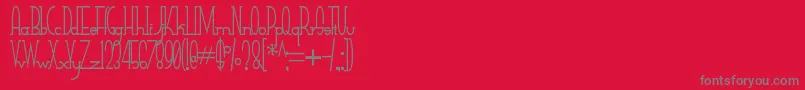 SmallTall Font – Gray Fonts on Red Background