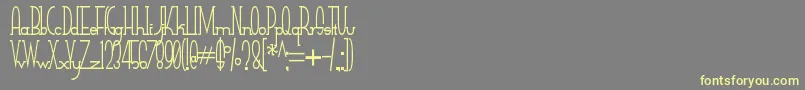 Weitere Informationen zur SmallTall-Schriftart SmallTall-Schriftart – Gelbe Schriften auf grauem Hintergrund